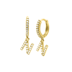 Shiny Letter Ohrringe 18K Vergoldet