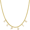 Basic Diamond Name Kette 14K Vergoldet