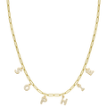Mini Grace Diamond Name Kette 14K Vergoldet