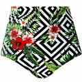 Finja - Sommer Frauen Hohe Taille Bikini Bottom Floral Bademode