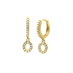 Shiny Letter Ohrringe 18K Vergoldet