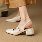 Klassische Damen Mary Jane Dirndl Schuhe mit Blockabsatz - Liselotte