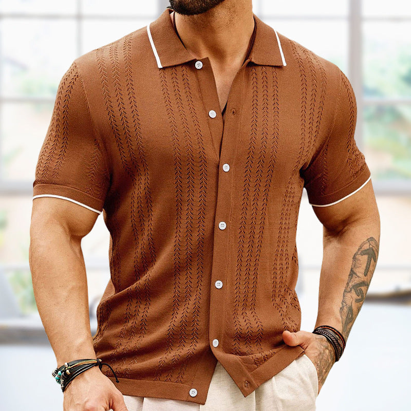 Hartford Chase - Gestricktes Poloshirt