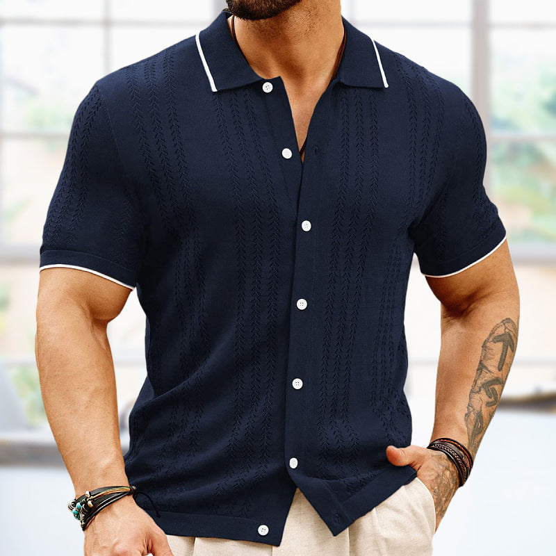 Hartford Chase - Gestricktes Poloshirt