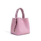 Damenhandtasche mit geflochtenem Griff im Eimer-Stil aus Leder - Camila