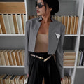 Kurzer Damenblazer mit modernem Revers - Frida