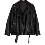 Moderne Lederjacke im Oversize-Schnitt