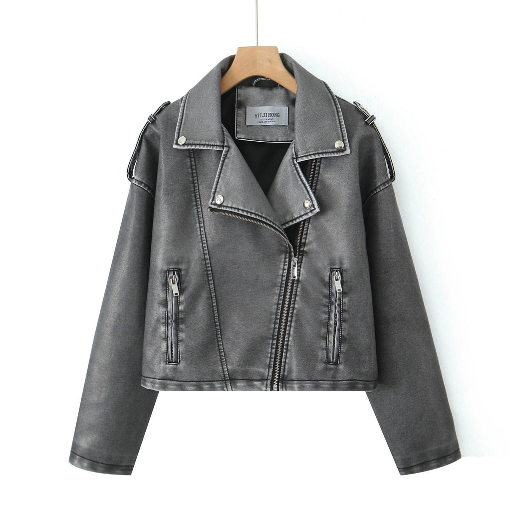 Damen Bikerjacke mit kurzem geradem Schnitt - Selmira