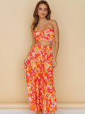 Pia - Plissiertes florales Sommer-Ensemble
