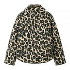 Steppjacke mit Leopardenmuster