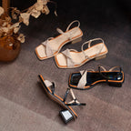 Antania - Sandalen mit Blockabsatz und offener Spitze