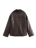 Klassische kurze Lederjacke