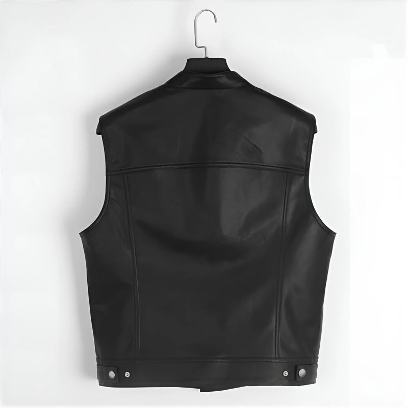 Herrenweste im Bikerstil mit Ledereffekt - Ardent