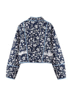 Jacke zum Wenden mit Blumenmuster und Ethno-Muster