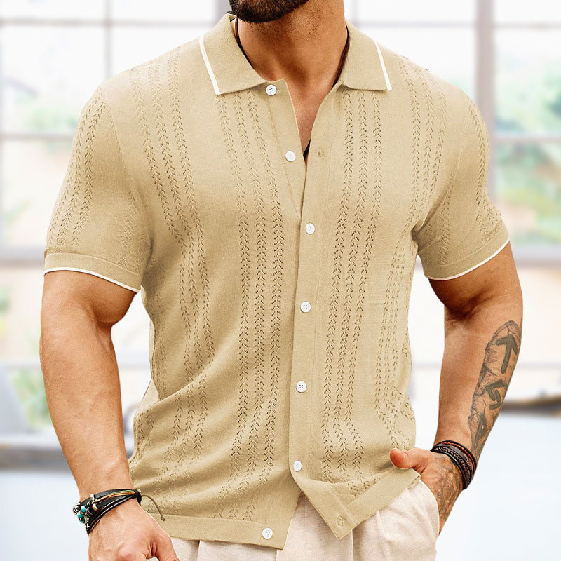 Hartford Chase - Gestricktes Poloshirt