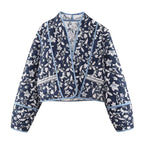 Jacke zum Wenden mit Blumenmuster und Ethno-Muster