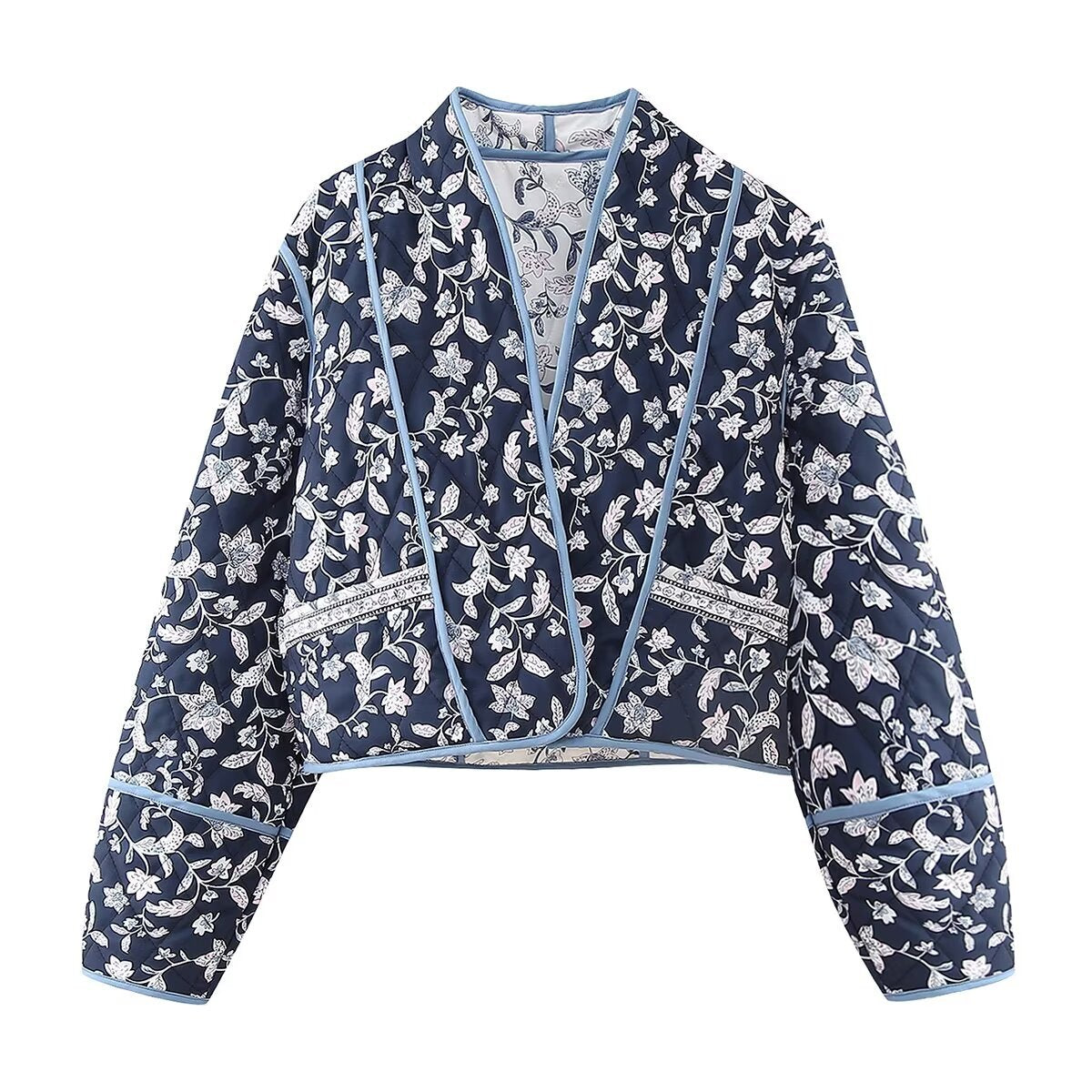 Jacke zum Wenden mit Blumenmuster und Ethno-Muster