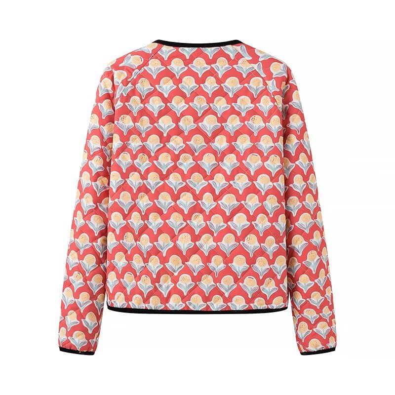 Jacke in leichter Ausführung mit Blumenmuster und Schleifendetails