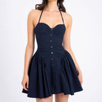 Paula - Rückenfreies Kleid mit fester Taille Weiblich