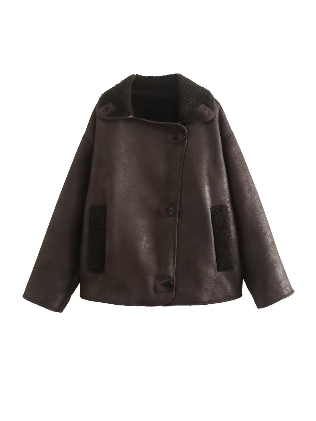 Klassische kurze Lederjacke