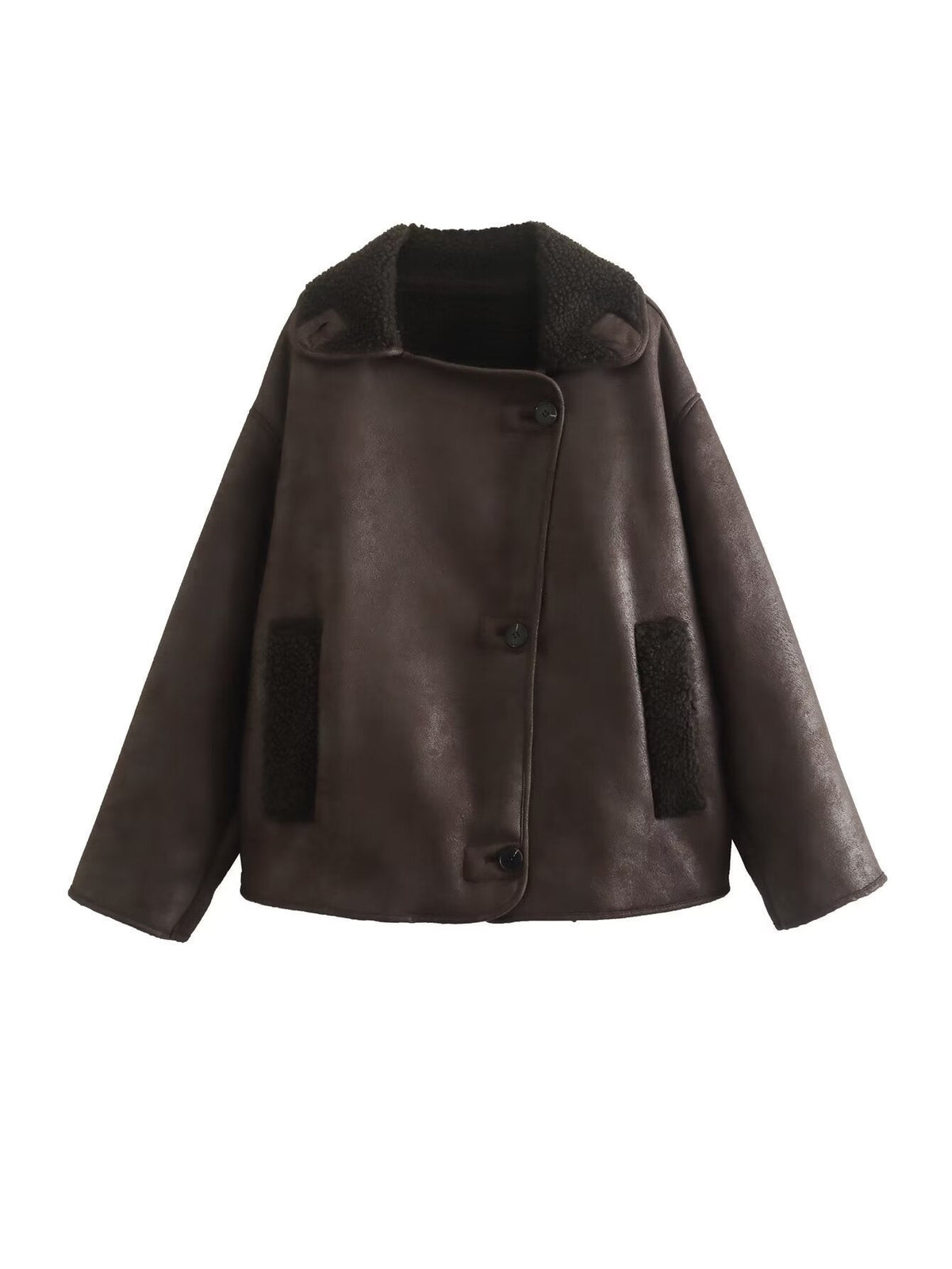 Klassische kurze Lederjacke