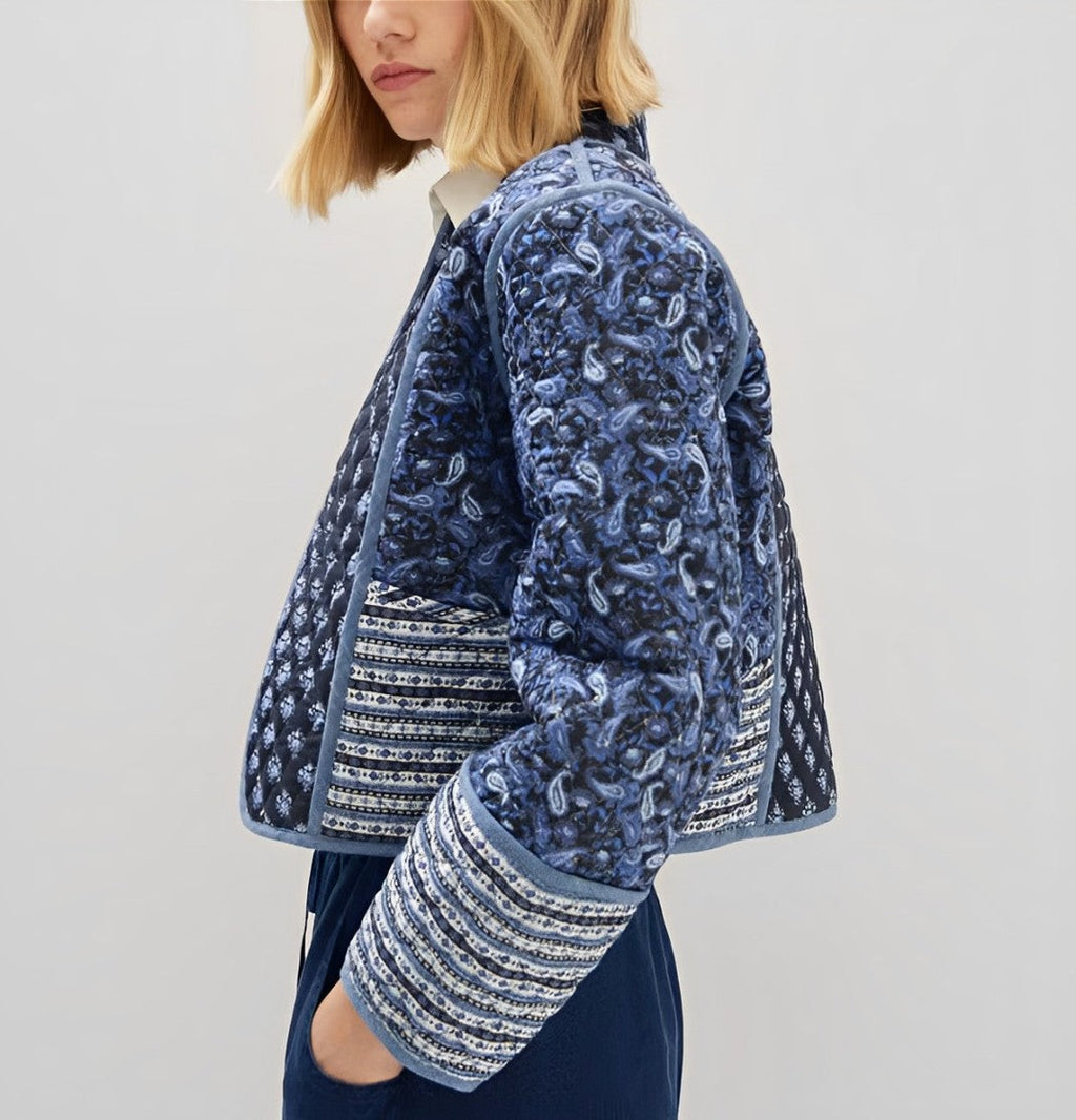 Jacke zum Wenden mit figurbetontem Schnitt und Reverskragen