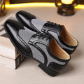 Herren Leder Oxford Schuhe mit Karomuster - Henrik