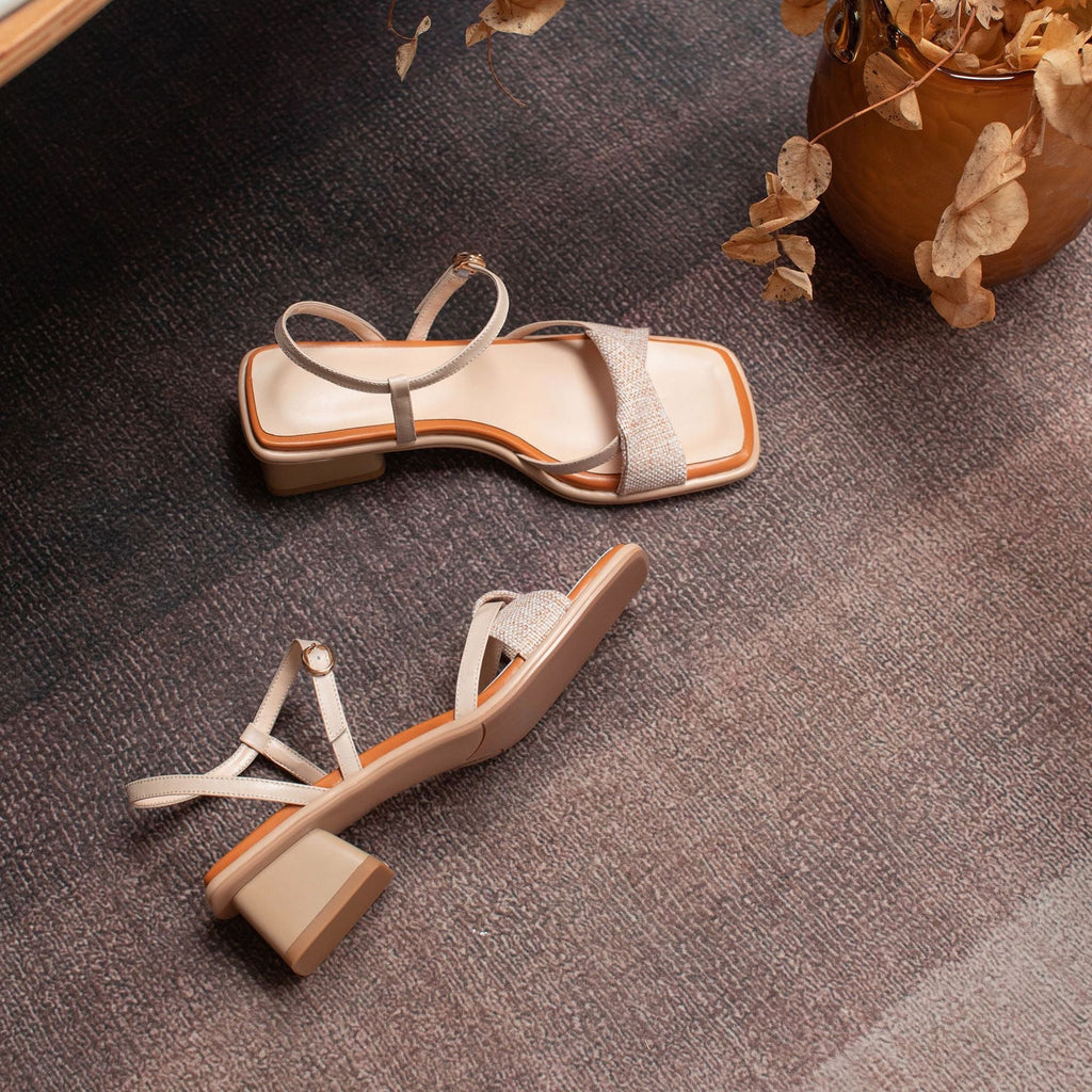 Antania - Sandalen mit Blockabsatz und offener Spitze