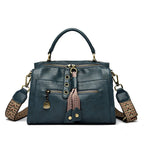 Damen-Umhängetasche aus Kunstleder mit Metallic-Details - Juliette