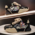 Herren-Turnschuhe mit dicker Sohle und Textildesign - Aleron