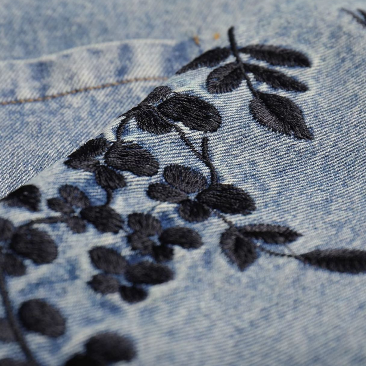 Vintage Floral Ophélie Jeansjacke