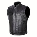 Herrenweste im Bikerstil mit Ledereffekt - Ardent