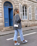 Steppjacke mit Blumenmuster, geometrischem Muster und Taschen