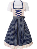 Damen Blau Oktoberfest Dirndl Kleid - Annemarie