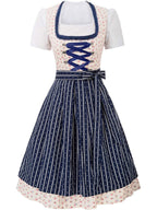 Damen Blau Oktoberfest Dirndl Kleid - Annemarie