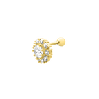 Sunflower Ohr Piercing 14K Vergoldet