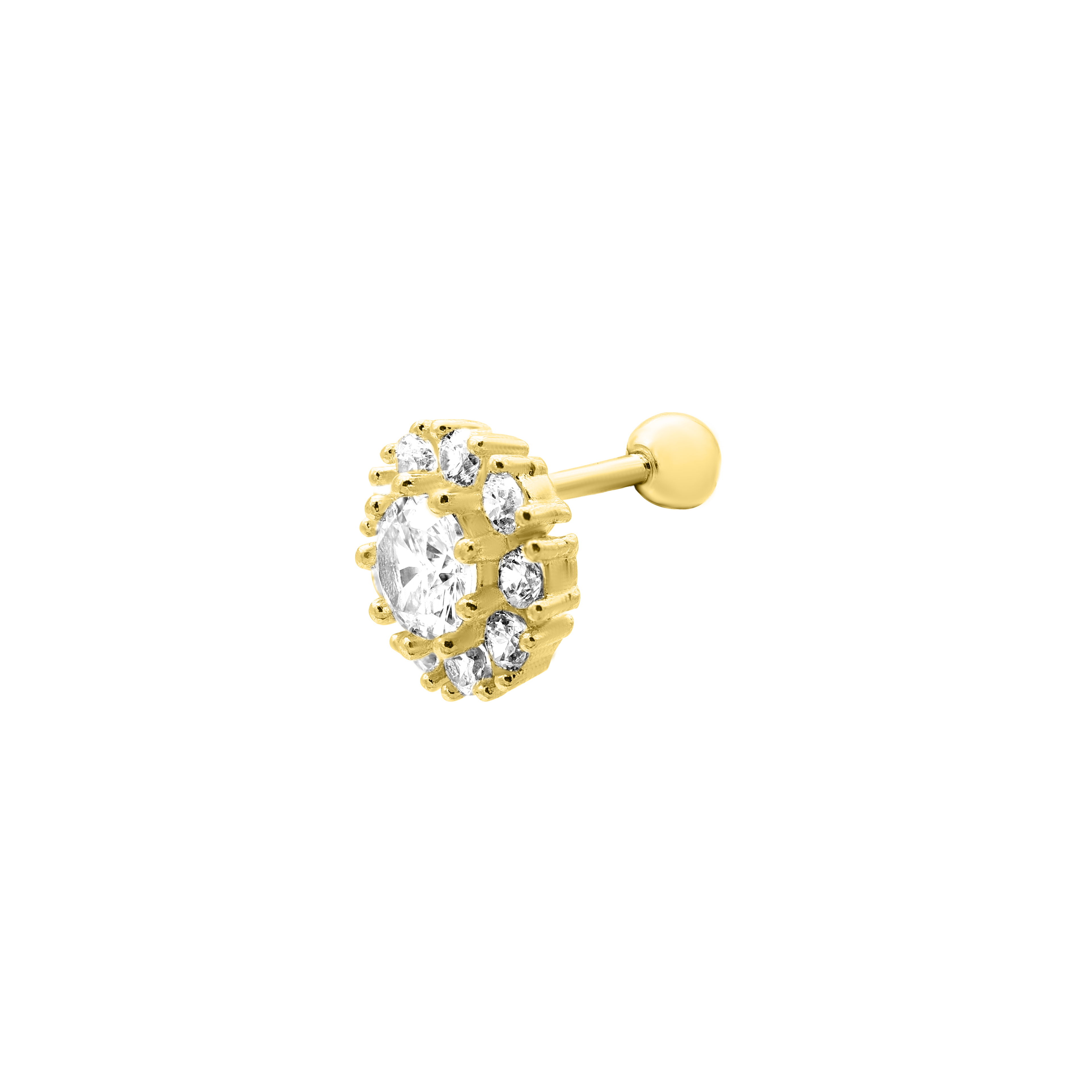 Sunflower Ohr Piercing 14K Vergoldet