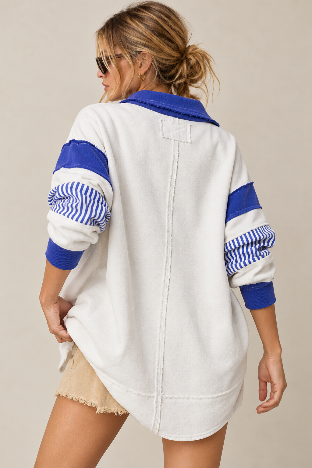 Pullover mit Polokragen und Kontrastdetails