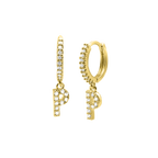 Shiny Letter Ohrringe 18K Vergoldet