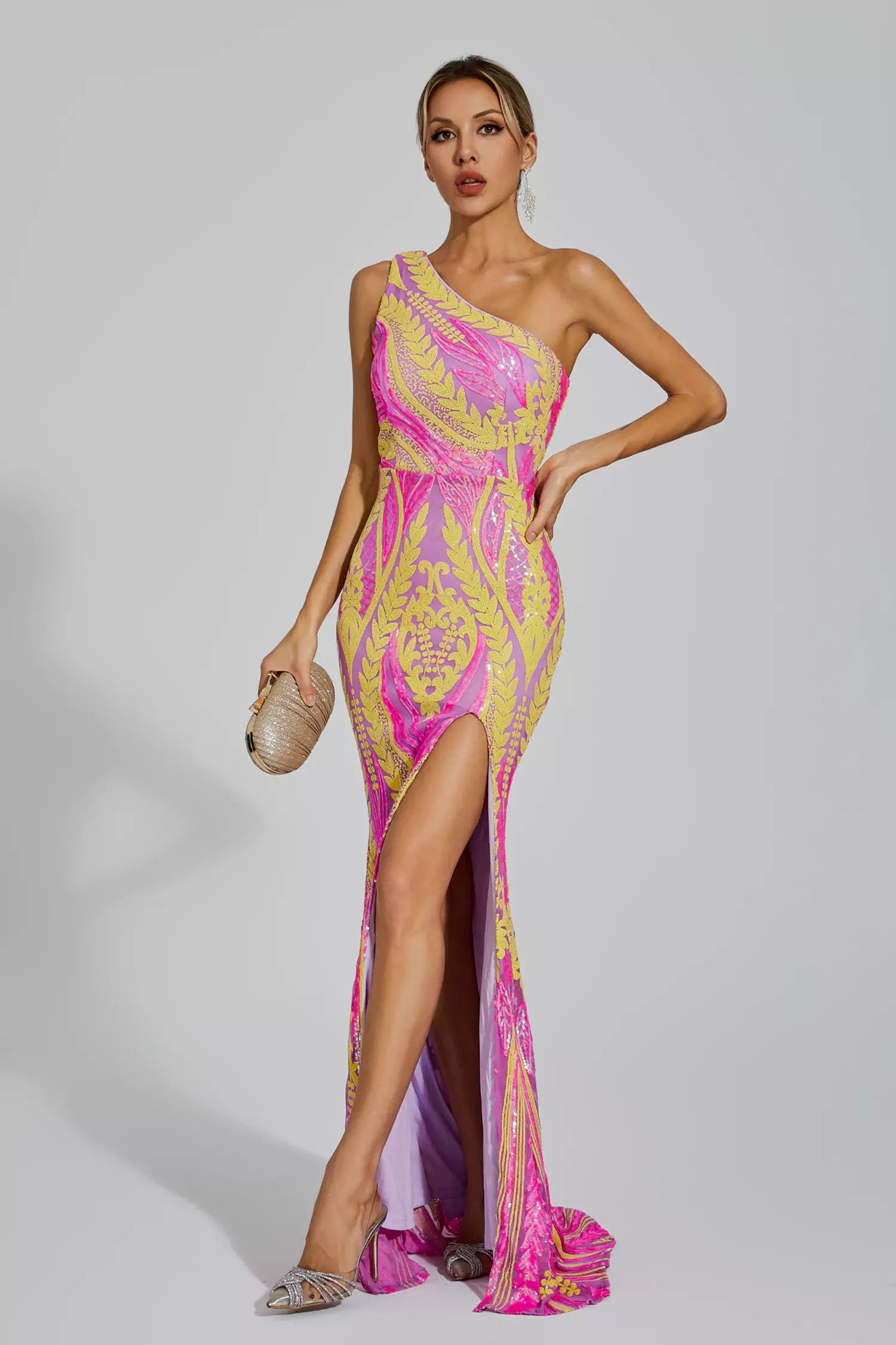 Damen Maxikleid mit Seitenschlitz - Waltraud