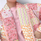 Gesteppte Jacke mit Blumenmuster für Frauen - Eirlys