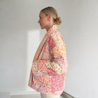 Gesteppte Jacke mit Blumenmuster für Frauen - Eirlys