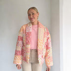 Gesteppte Jacke mit Blumenmuster für Frauen - Eirlys