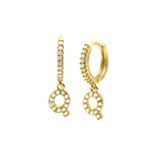 Shiny Letter Ohrringe 18K Vergoldet