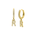 Shiny Letter Ohrringe 18K Vergoldet