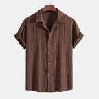 Kubanisches Jacquard-Hemd und Shorts-Set