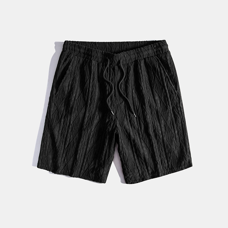 Kubanisches Jacquard-Hemd und Shorts-Set