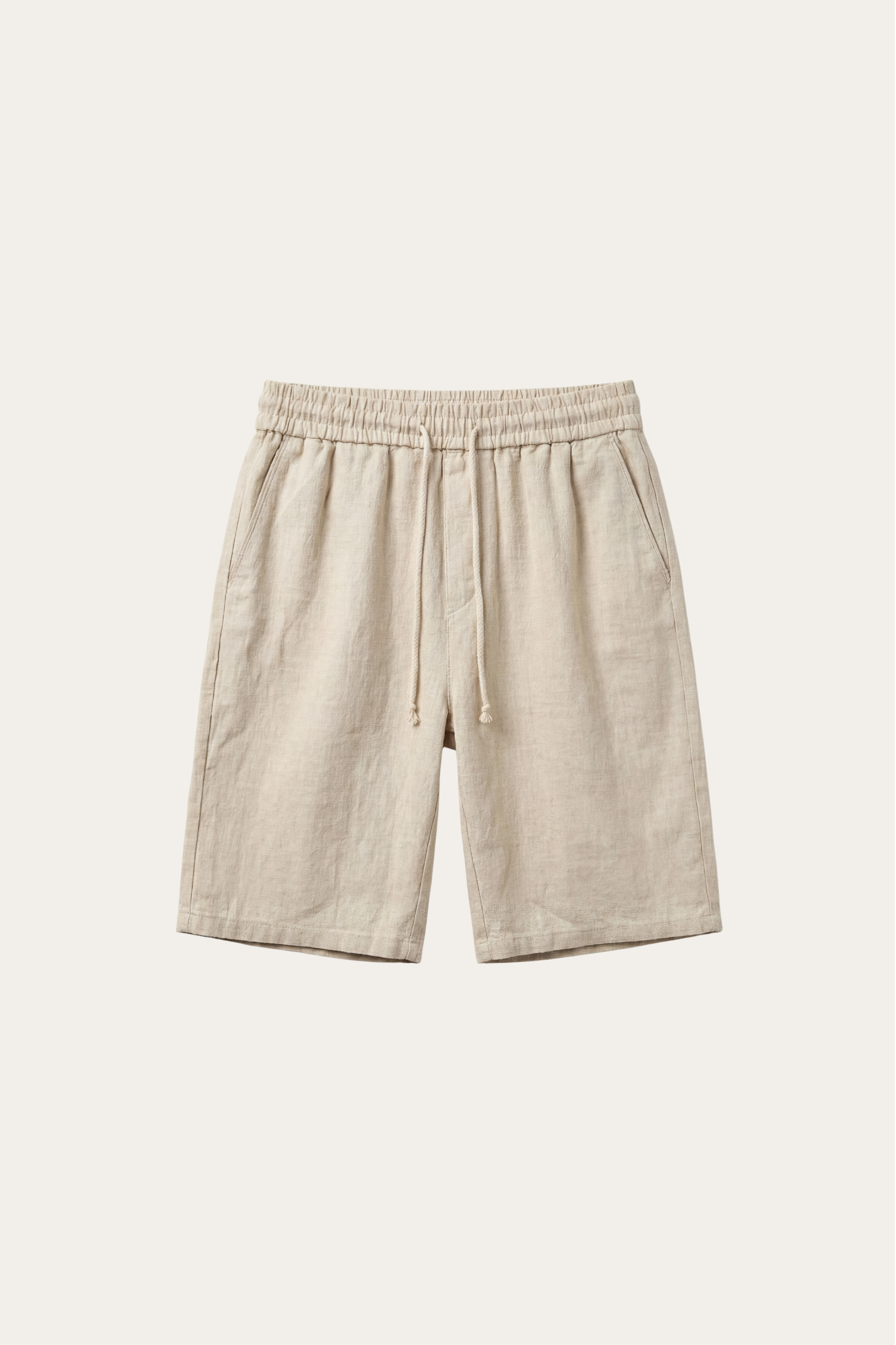Shorts aus Leinen mit elastischem Bund und Kordelzug für Männer - Lecce