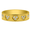 Element Heart Ring 14K Vergoldet