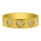Element Heart Ring 14K Vergoldet